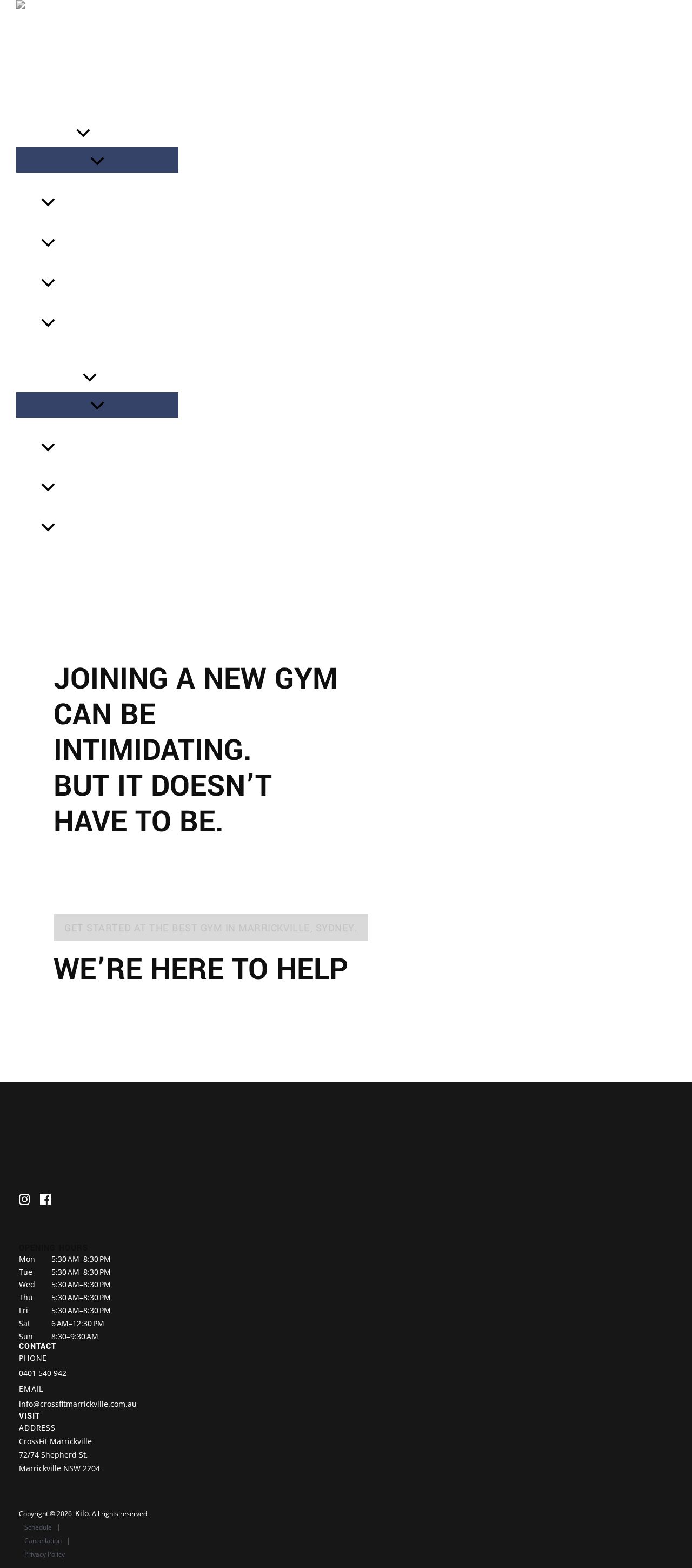 CrossFit Marrickville website