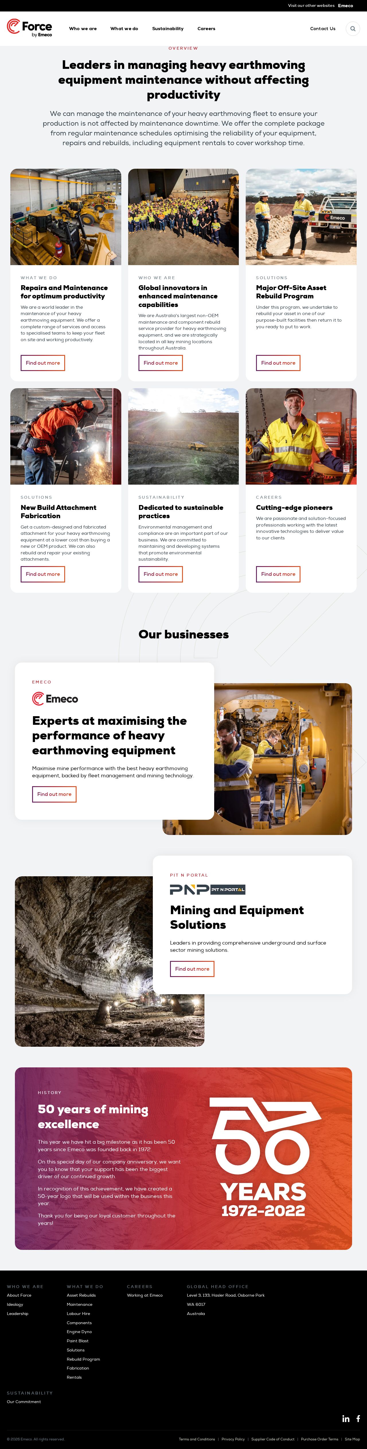 Force Equipment website