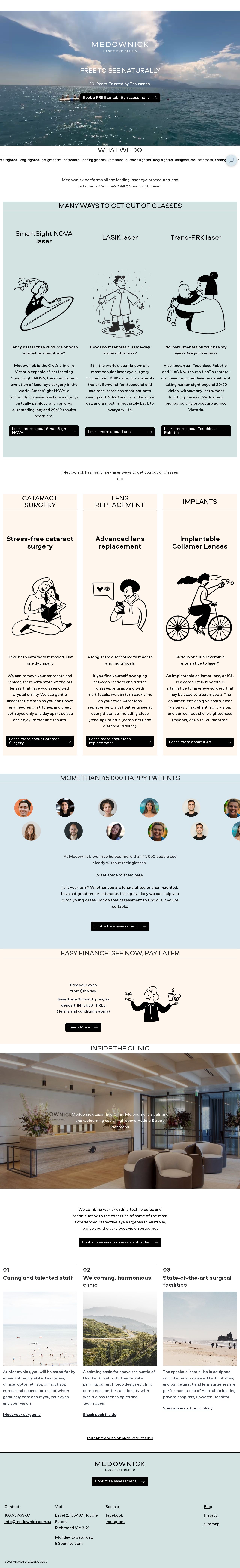 Medownick Laser Clinic website