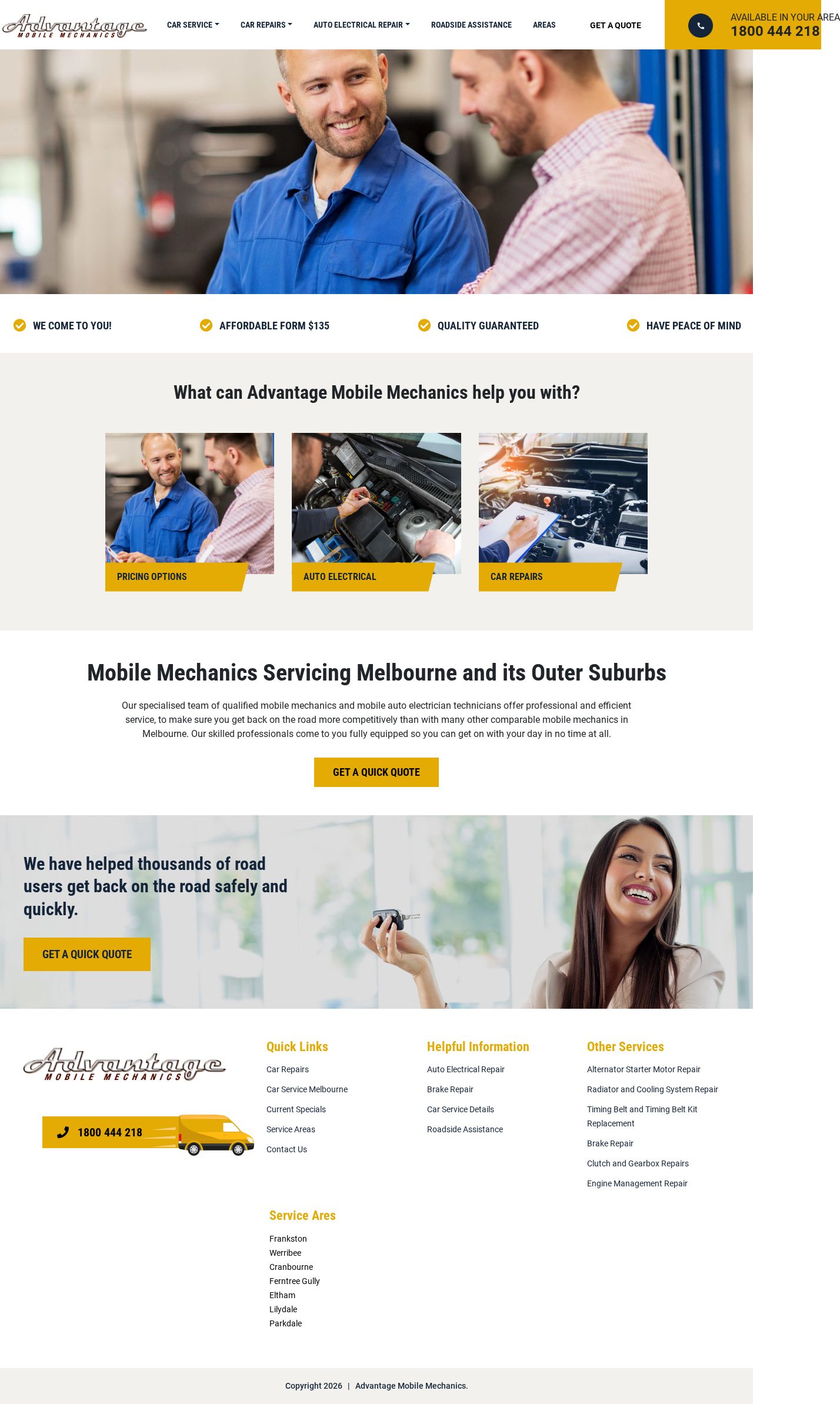 Mobile Car Mechanic website