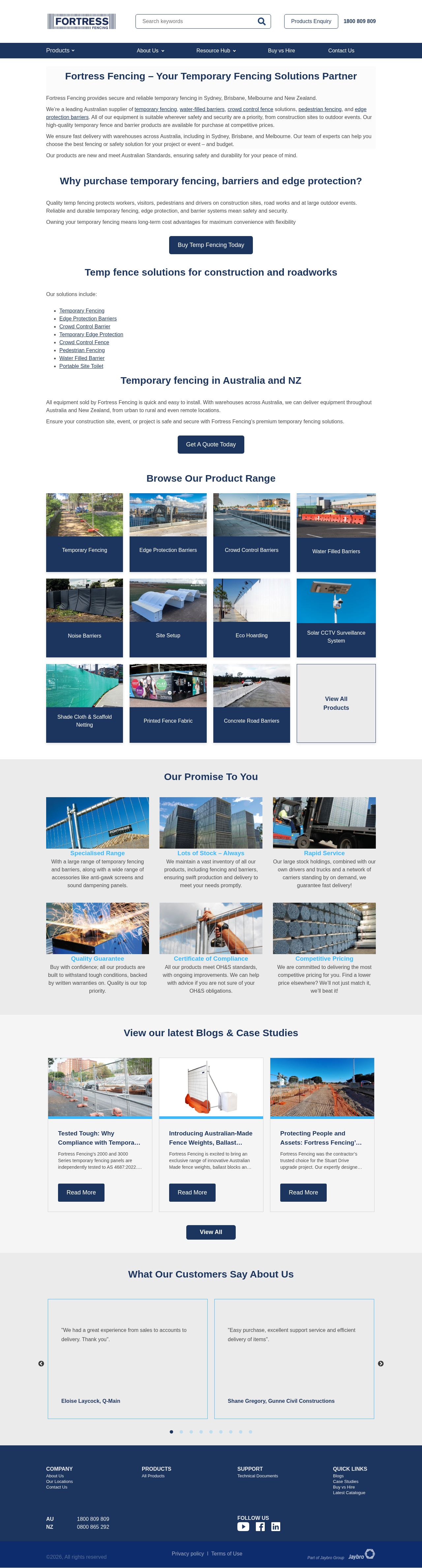 Fortress Fencing website