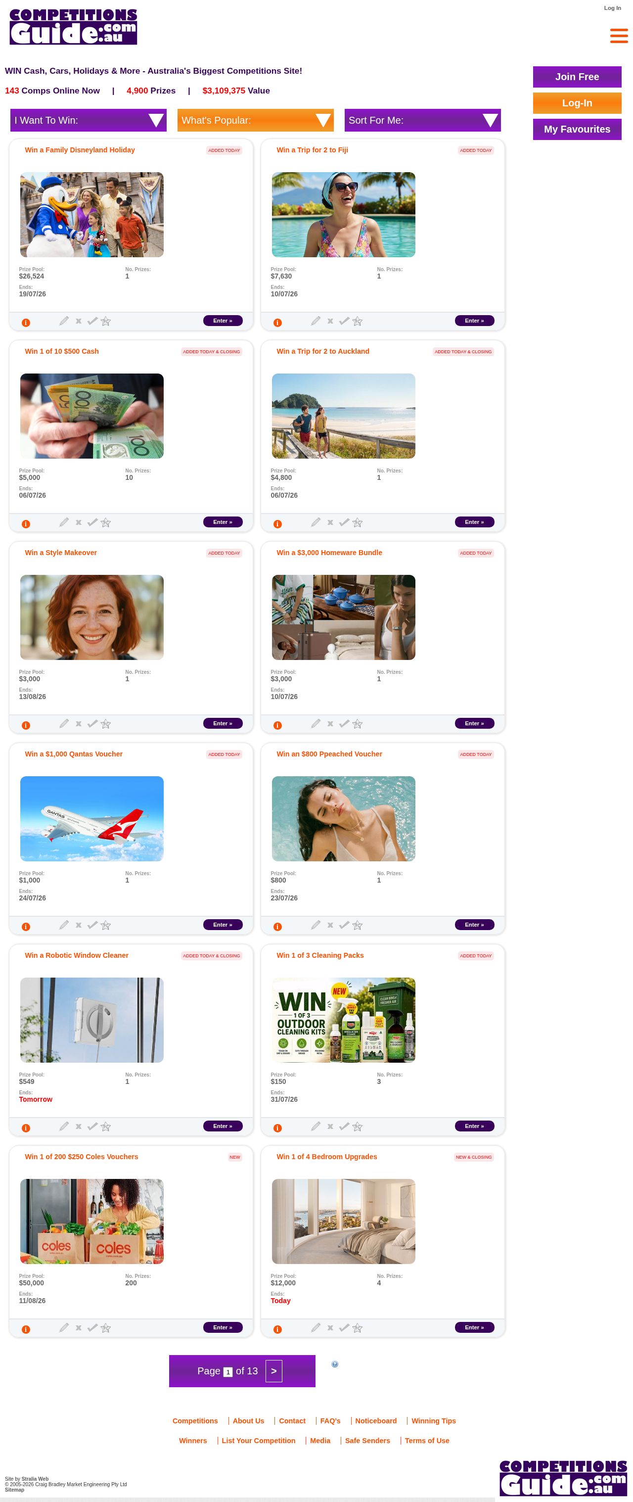 Competitions website