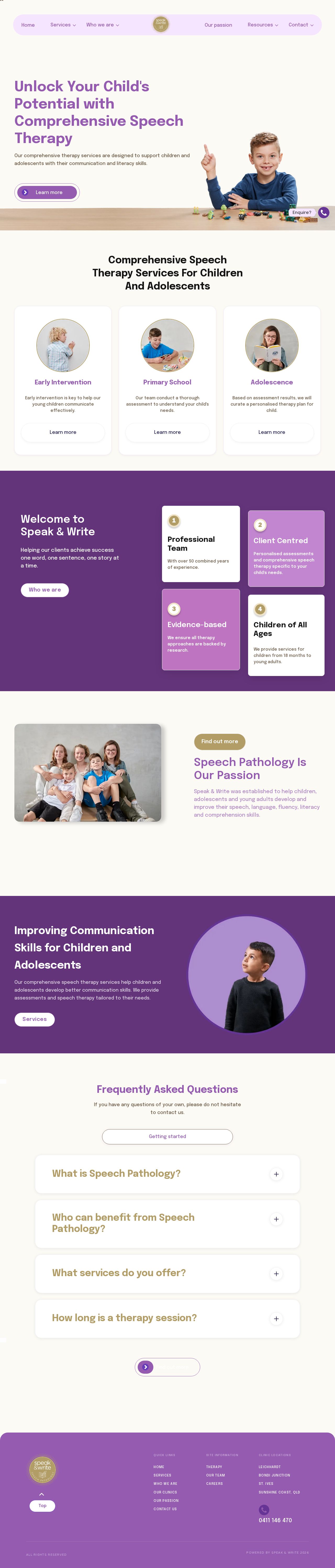 Speak & Write website