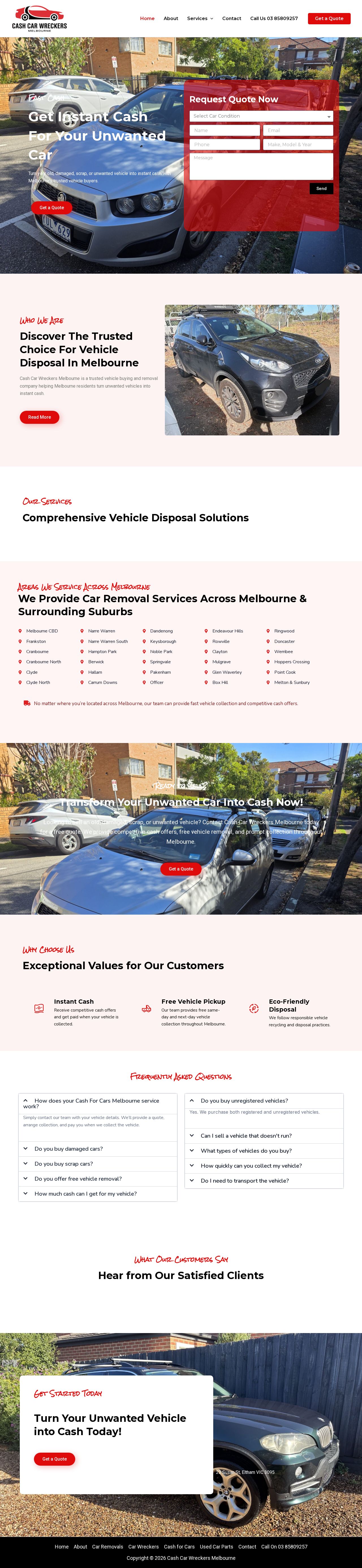cash car wreckers melbourne website