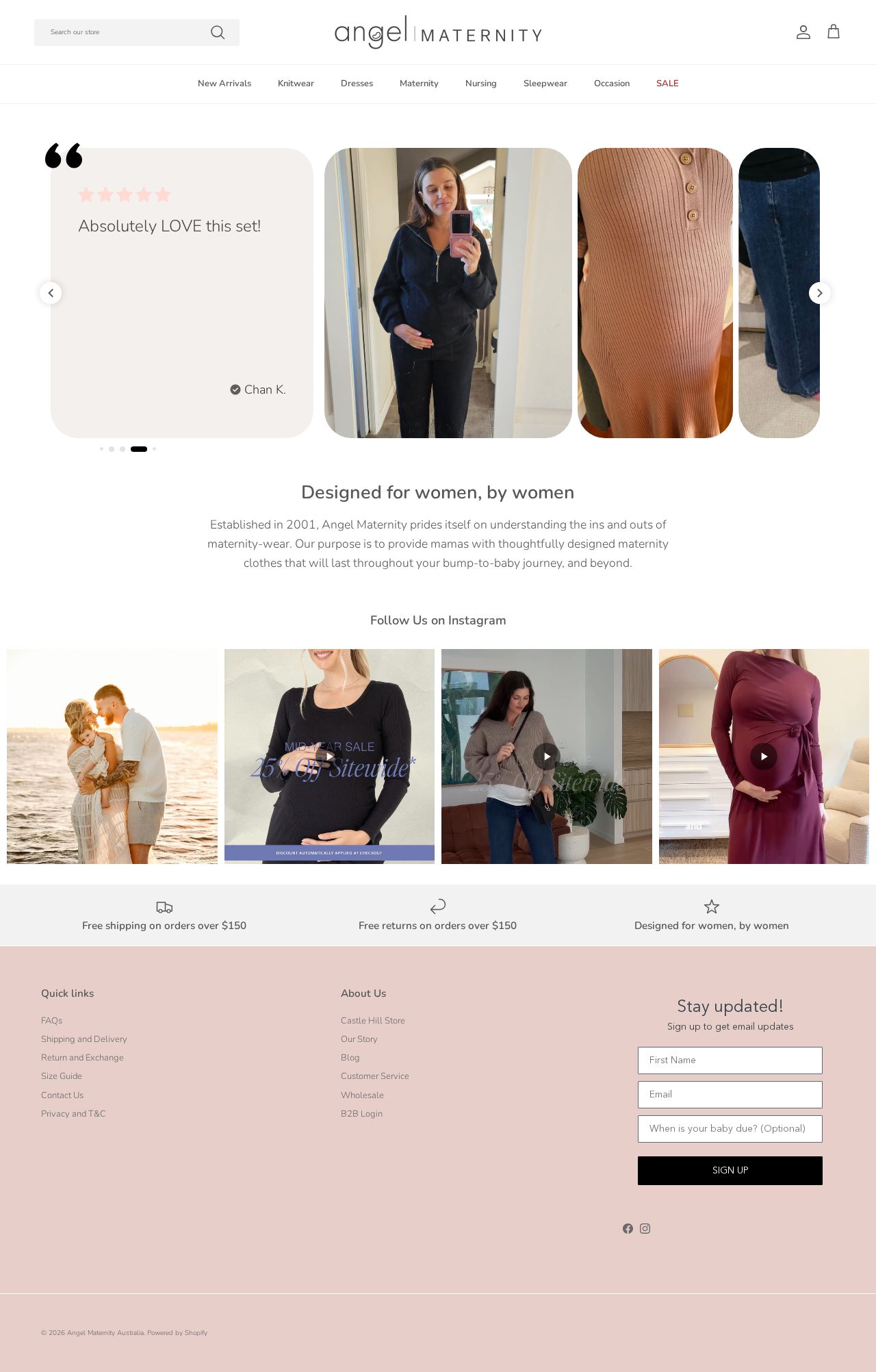 Angel Maternity website