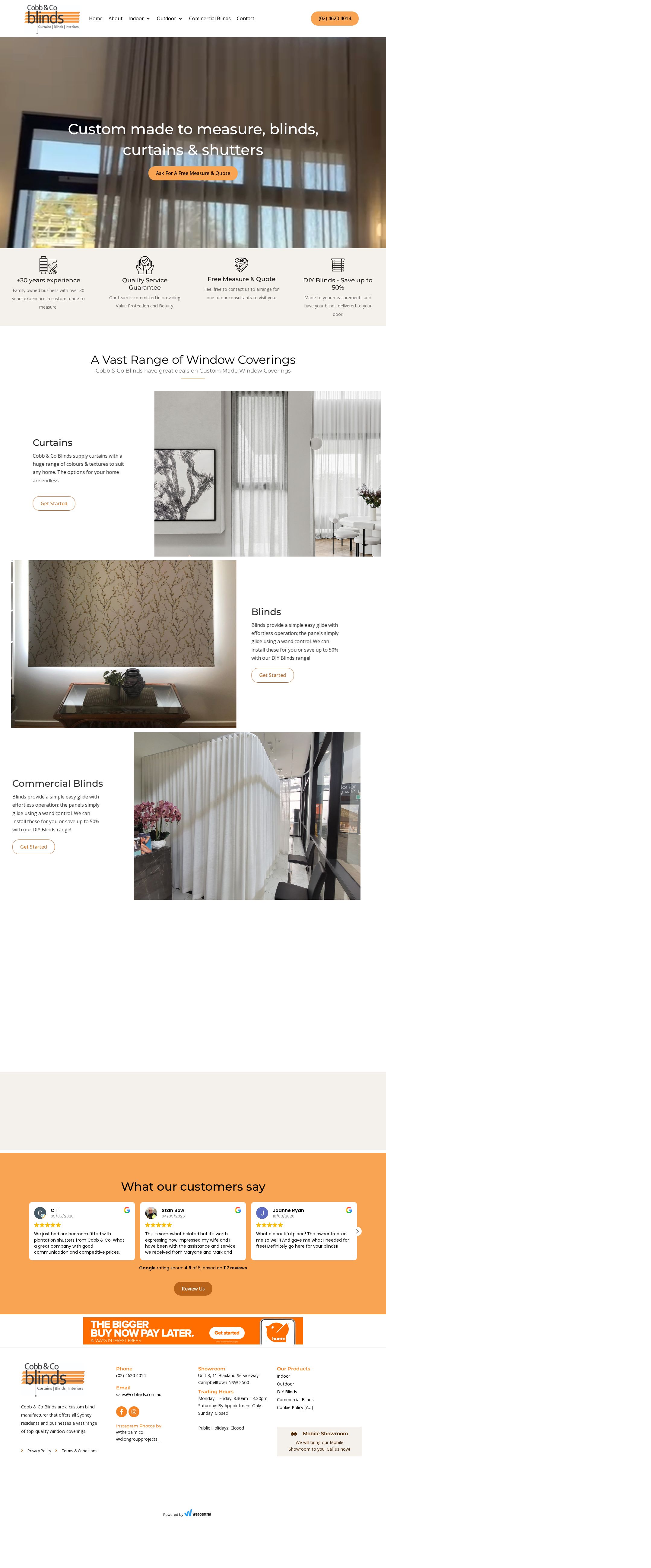Cobb & Co Blinds website