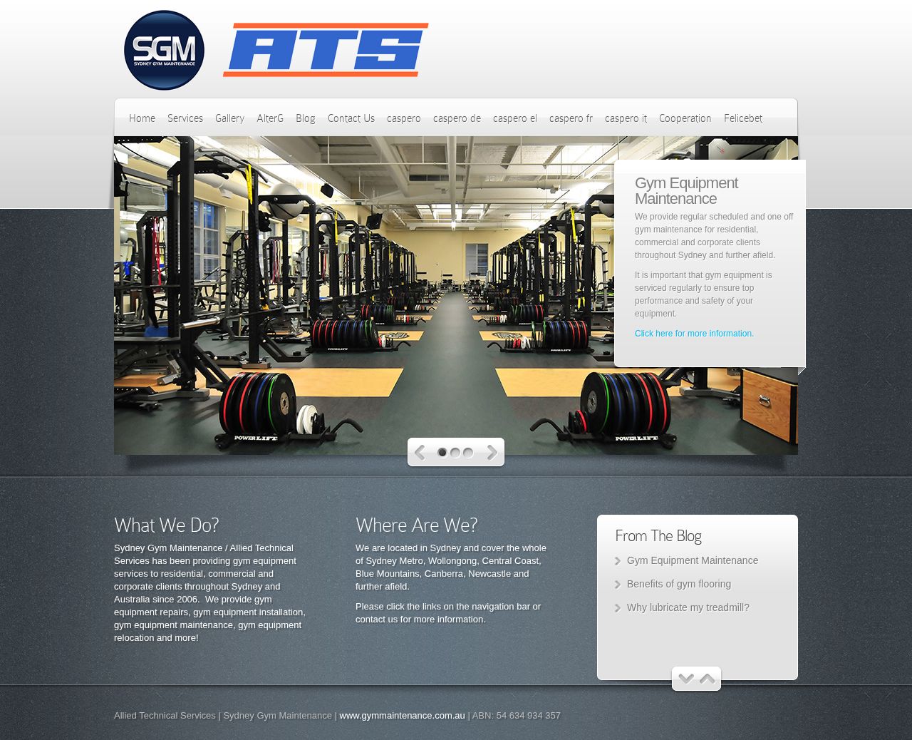 Sydney Gym Maintenance website