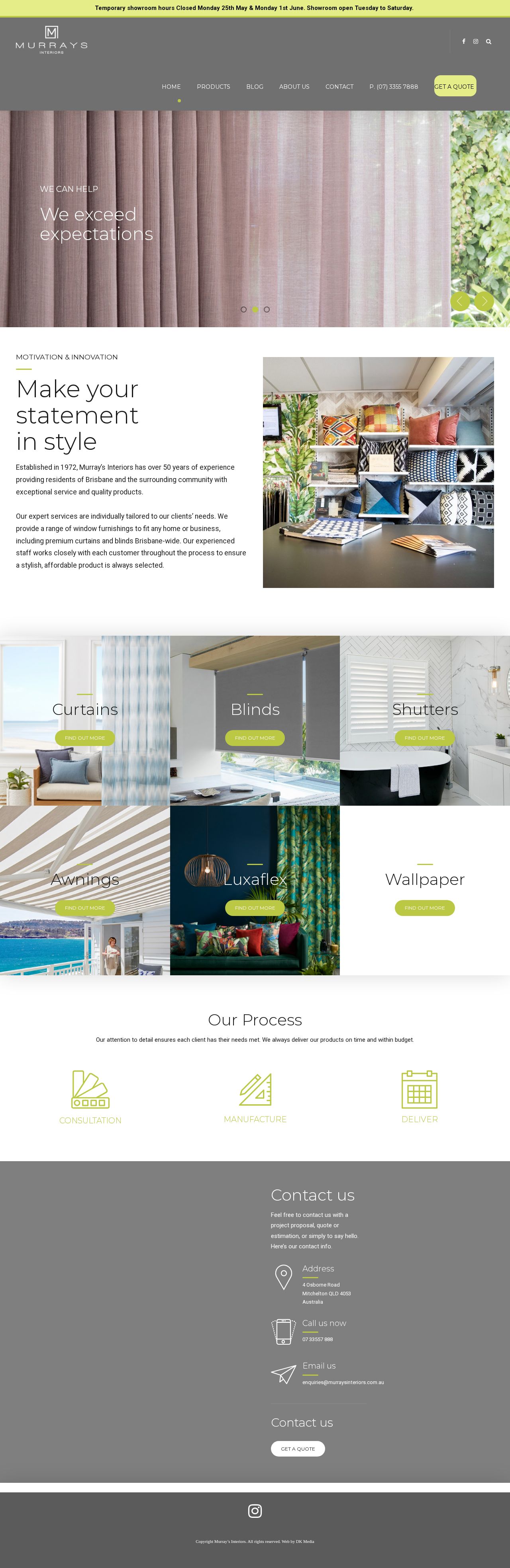 Murrays Interiors website
