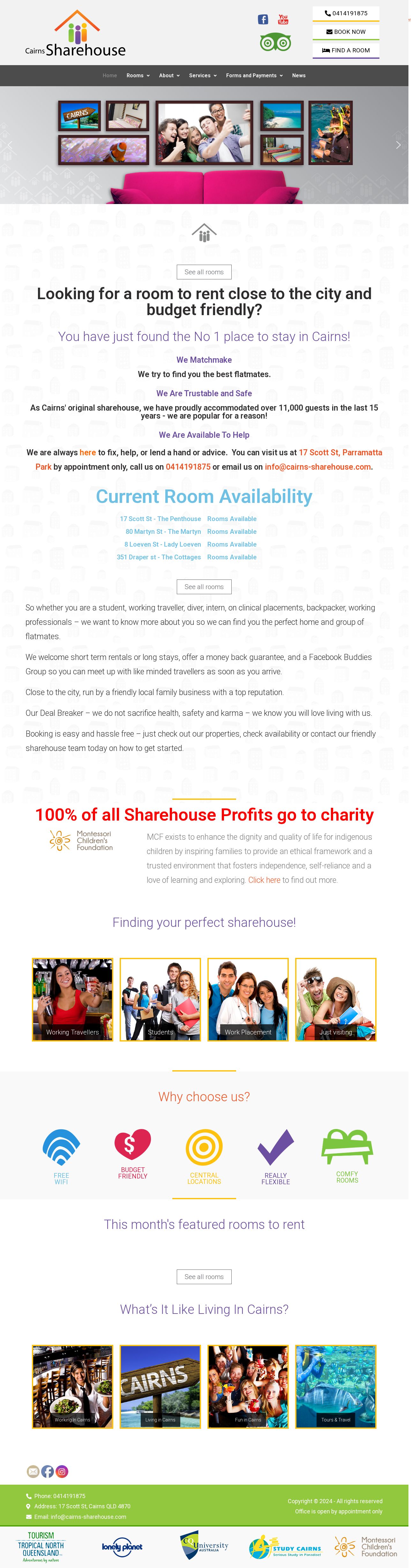 Cairns-sharehouse.com website