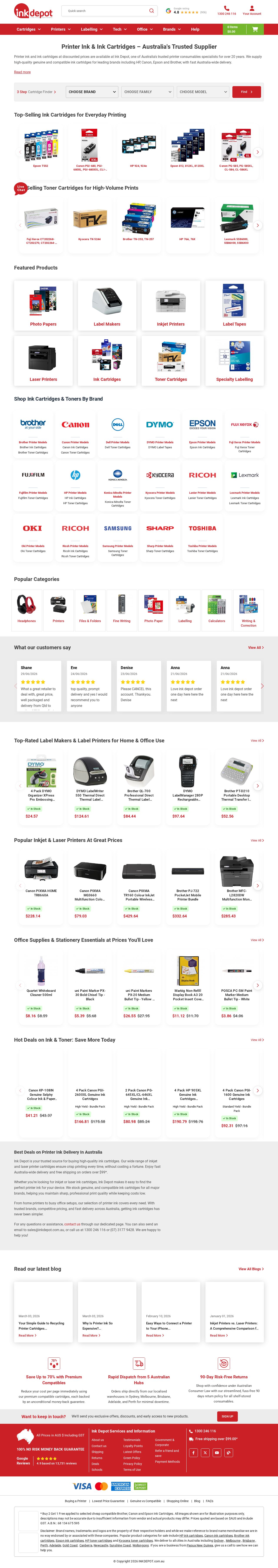 Ink Depot website