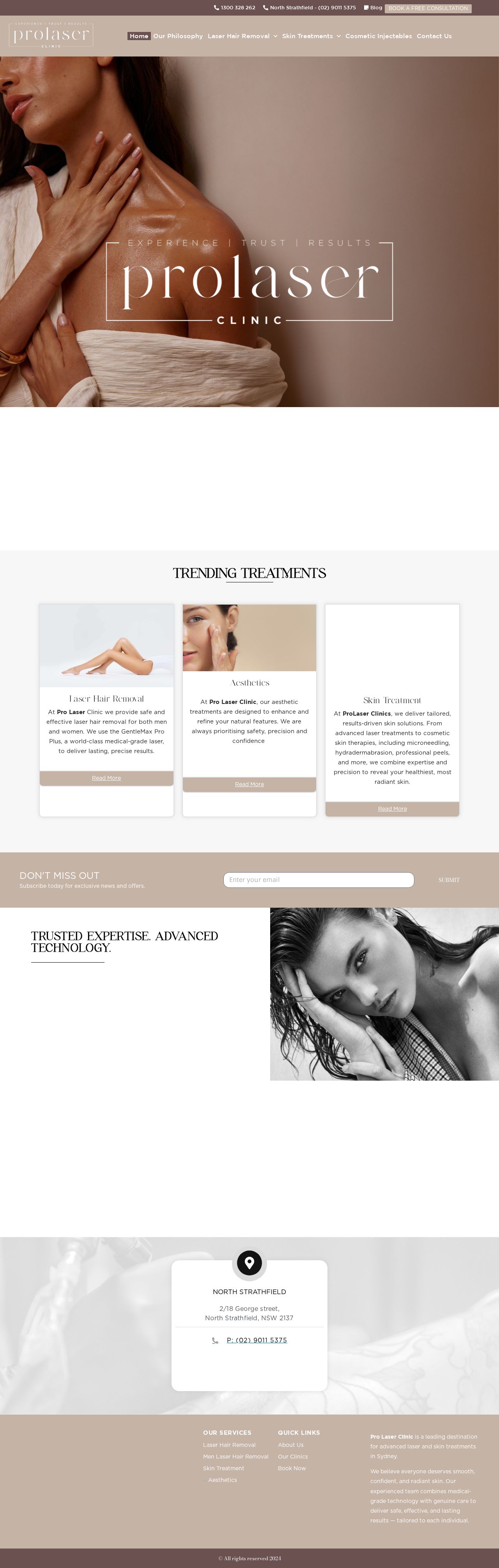 Professional Laser Hair Removal website