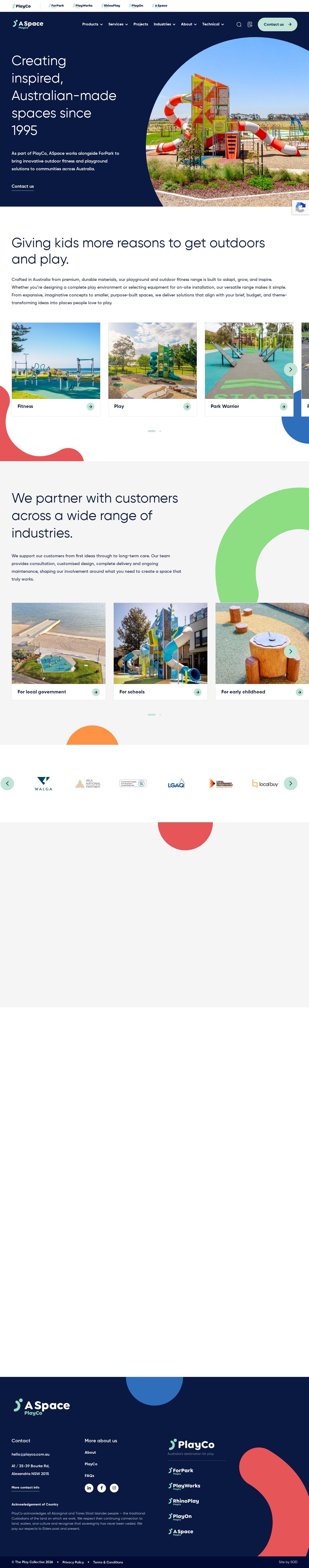 Australasian Playgrounds Pty Ltd website
