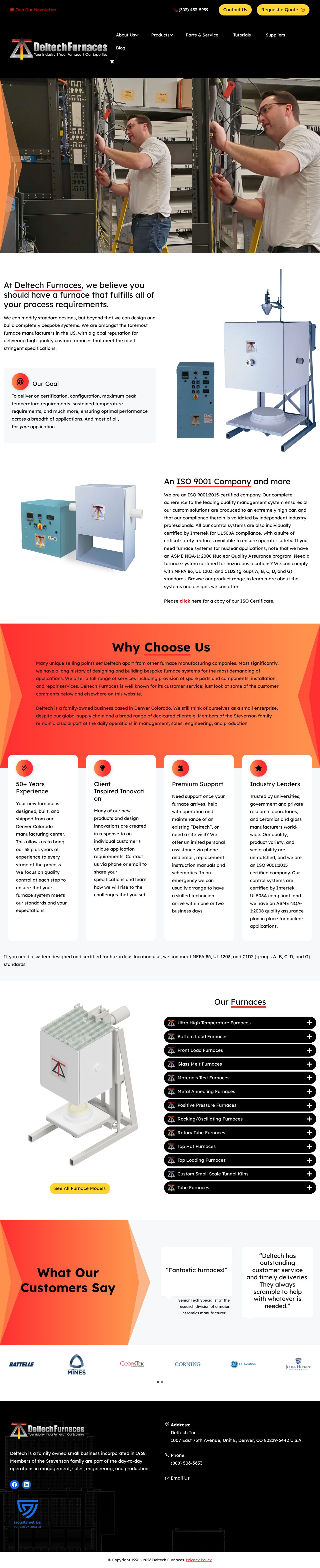 Deltechfurnaces website