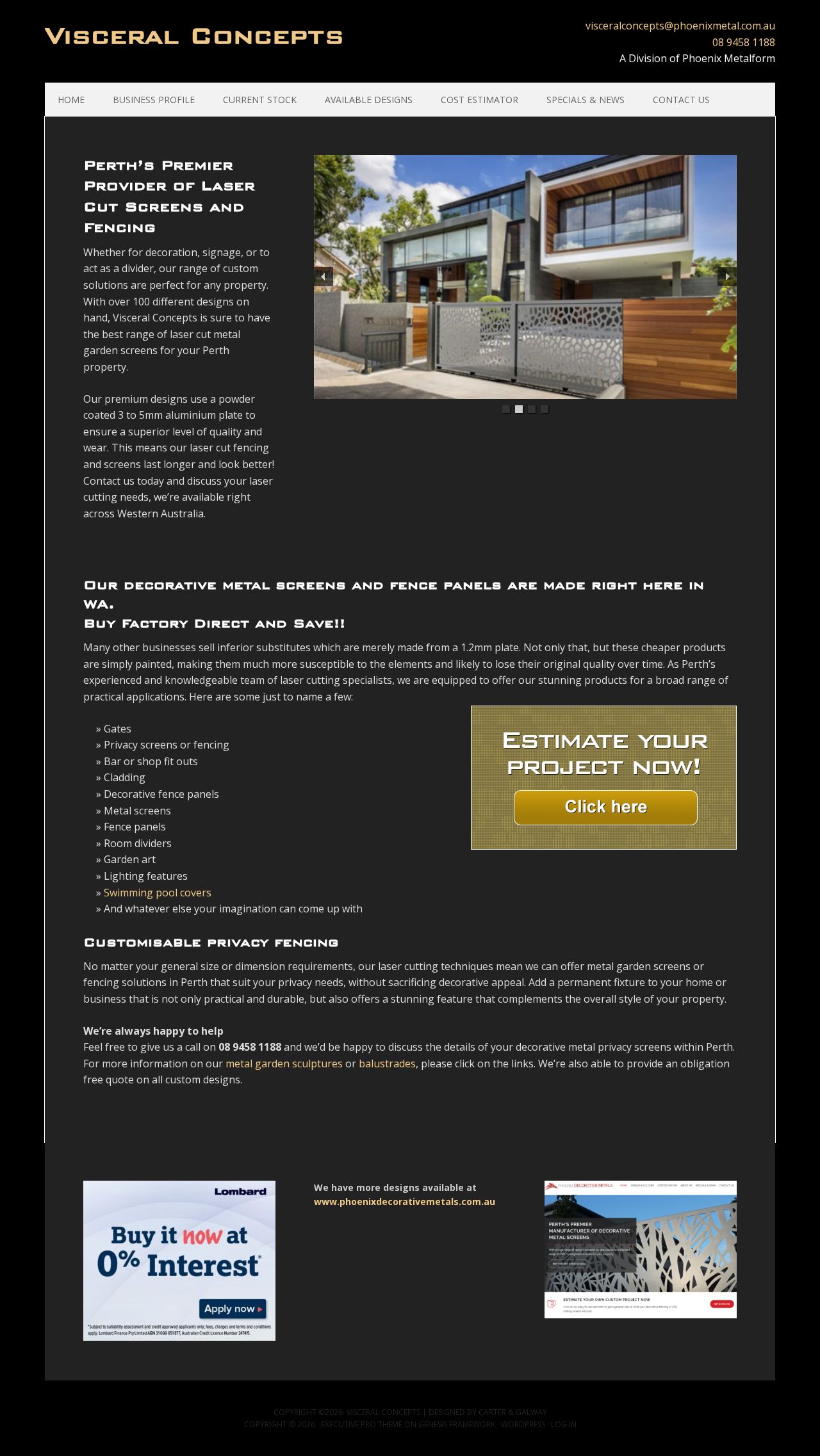 Visceral Concepts PTY LTD website