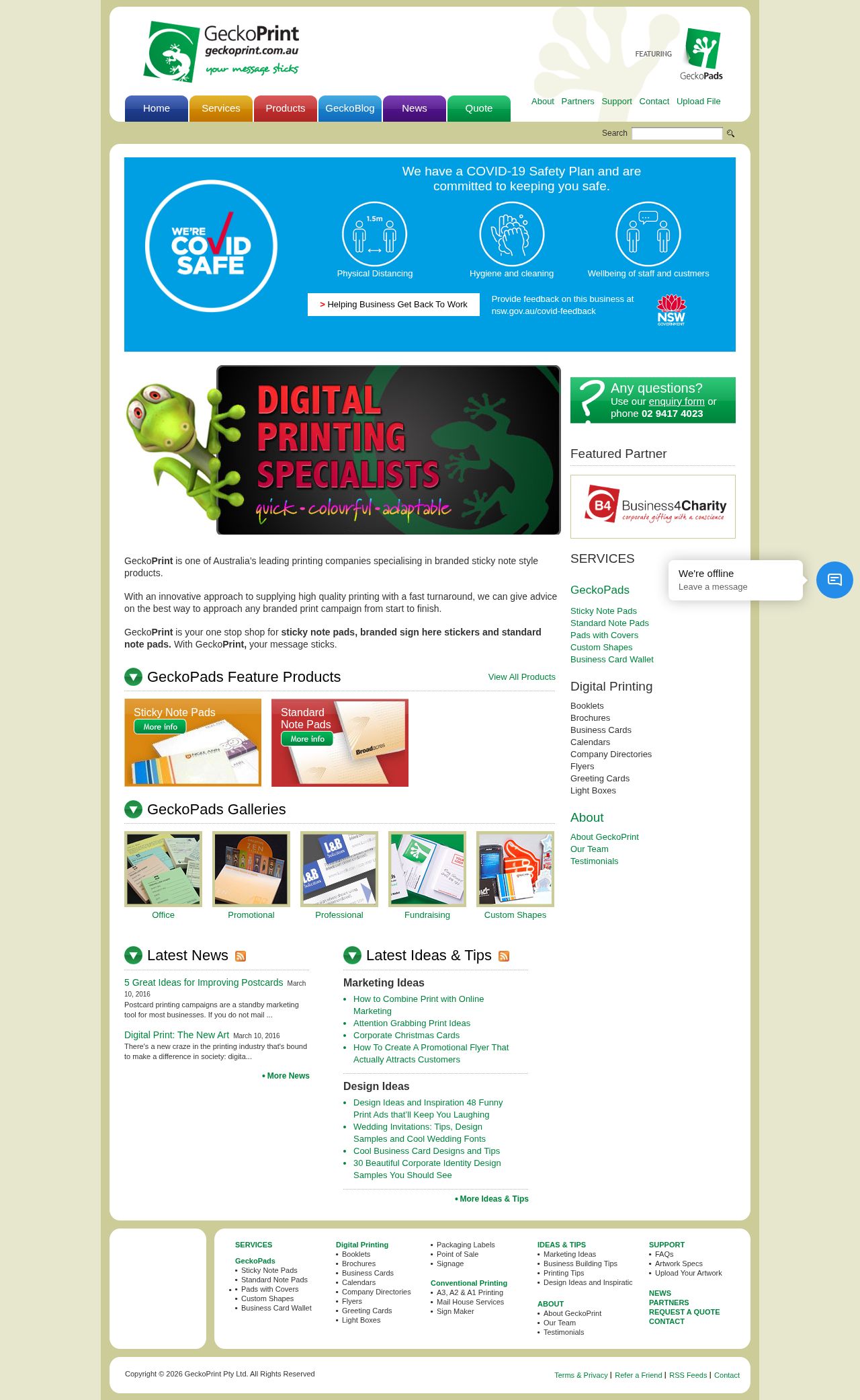 GeckoPrint website
