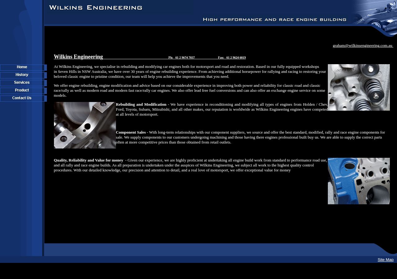 Wilkins Performance Engines website