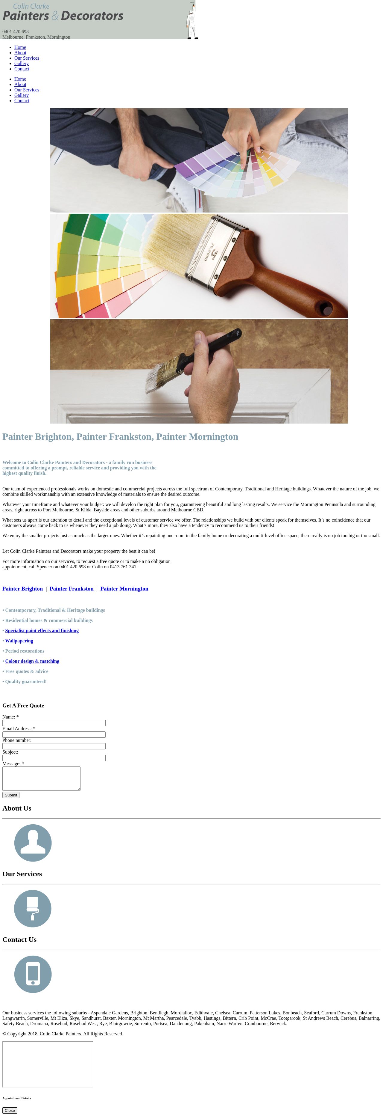 Colin Clarke Painters & Decorators website