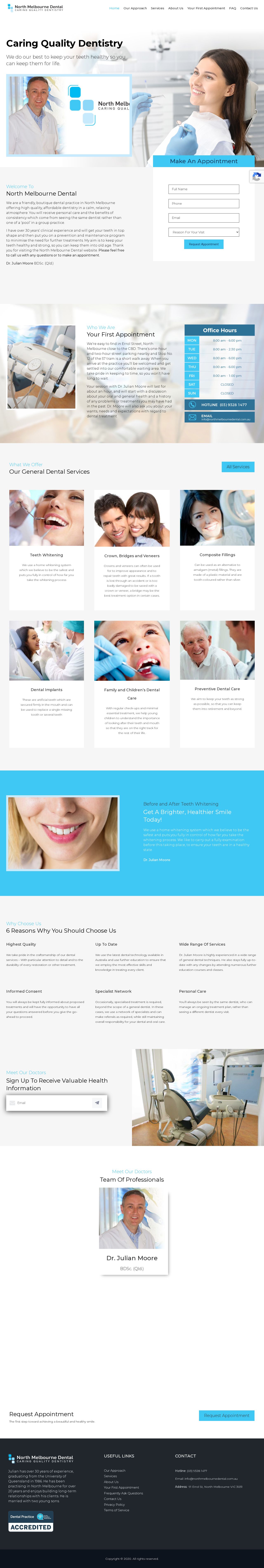 North Melbourne Dental website