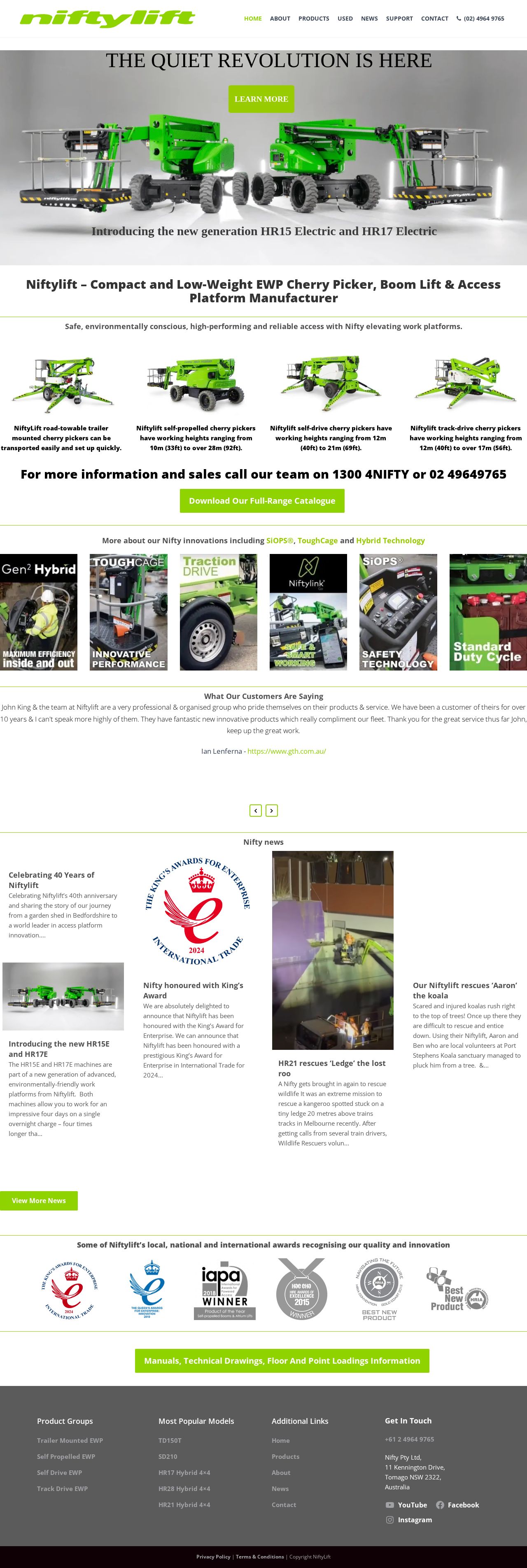 Nifty Lift website
