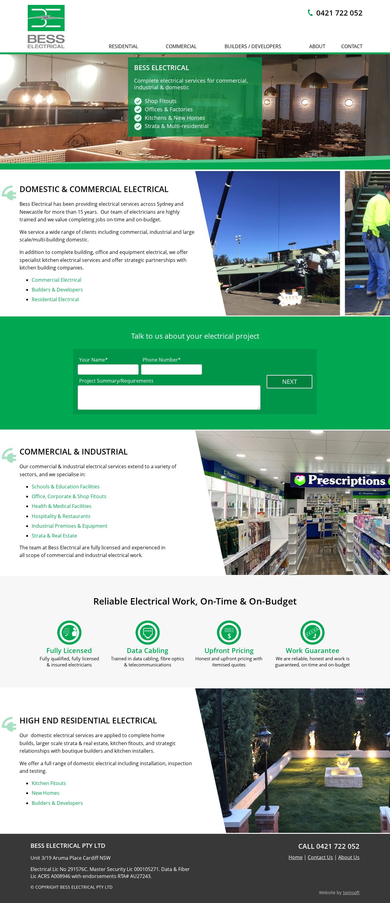 Bess Electrical website