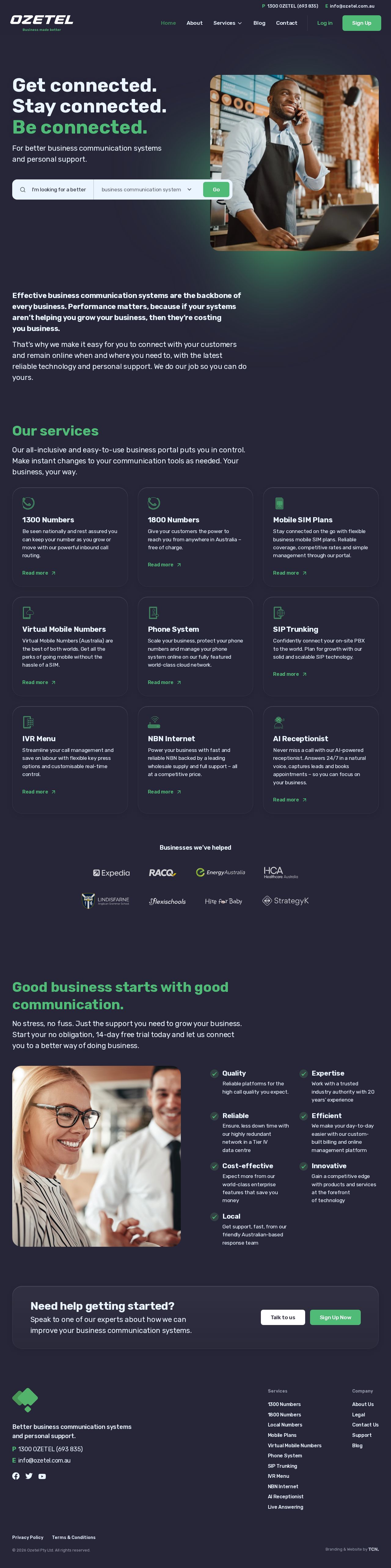 Ozetel Pty Ltd website
