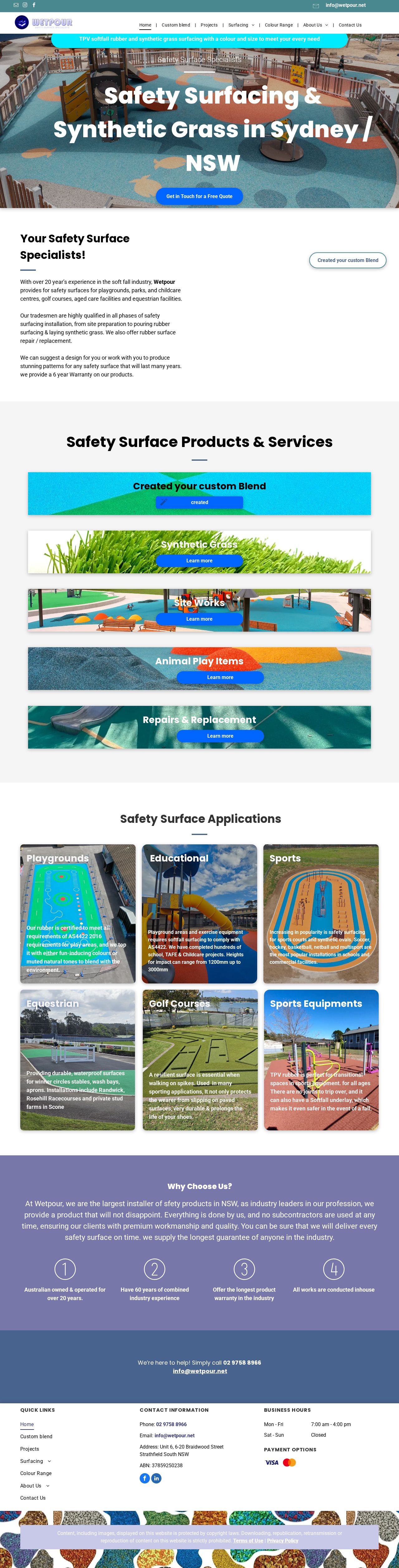 Wetpour website