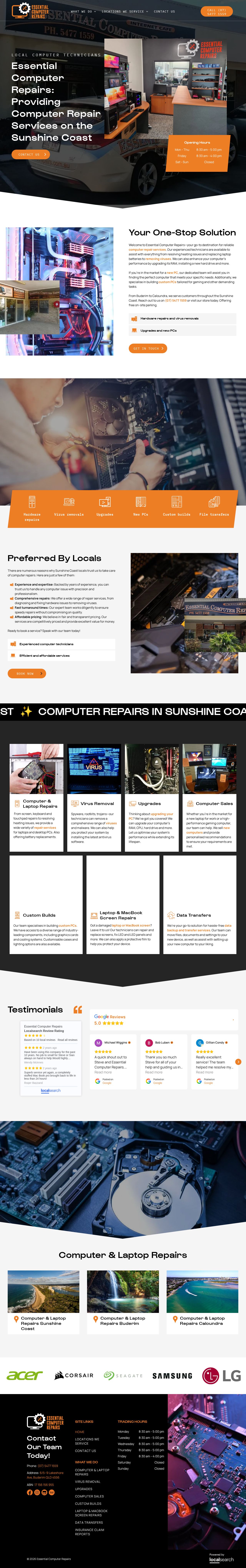 Essential Computer Repairs website