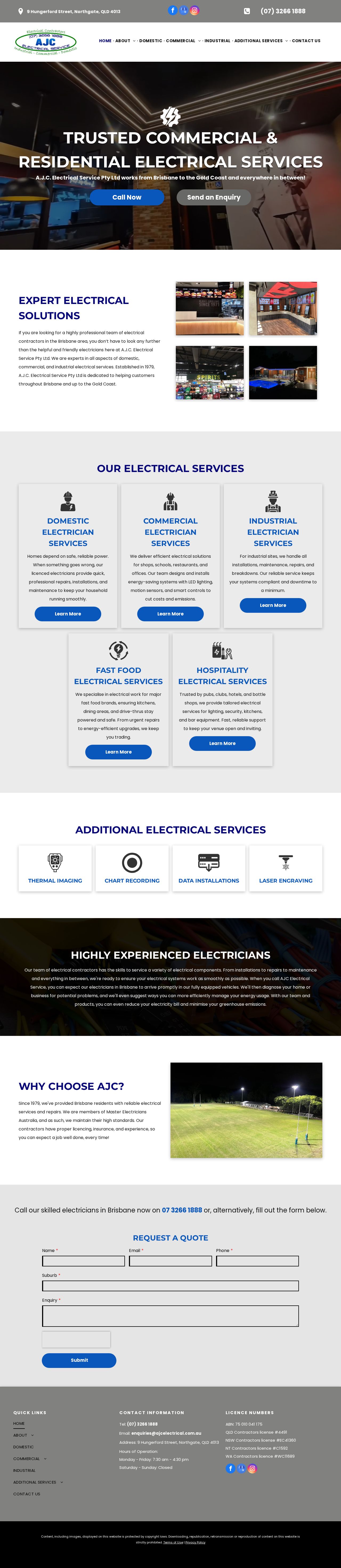 AJC Electrical website