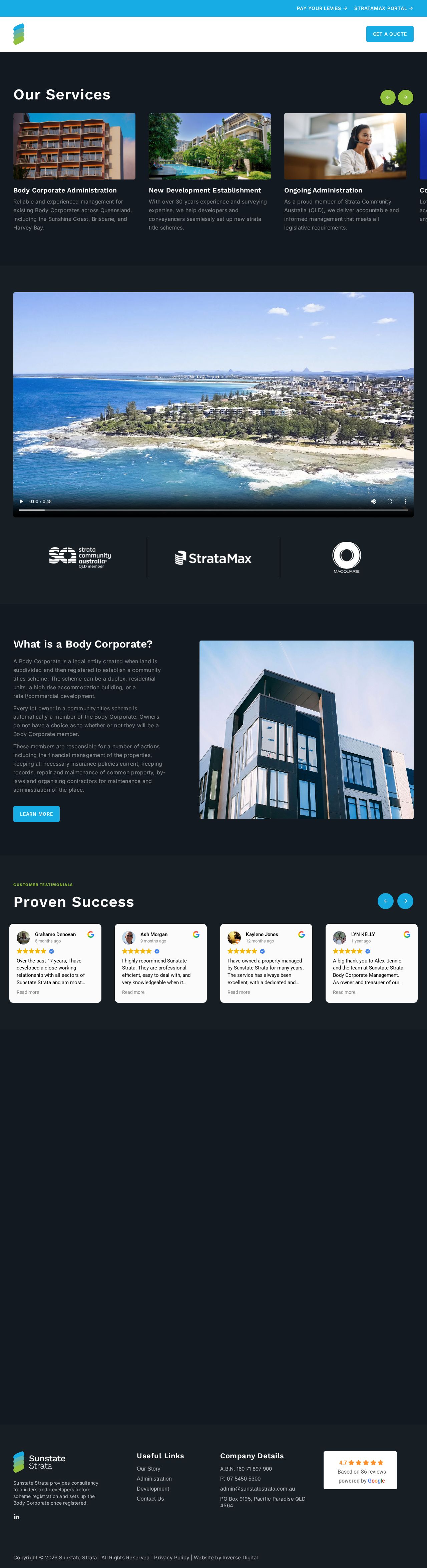Sunstate Strata website