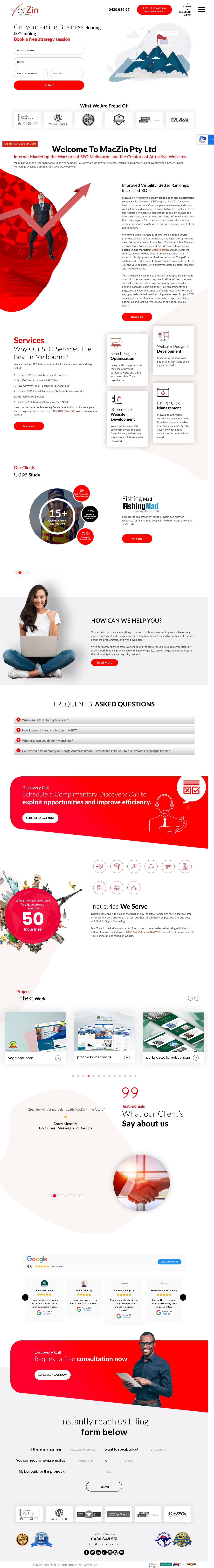 MacZin - SEO Company Melbourne website