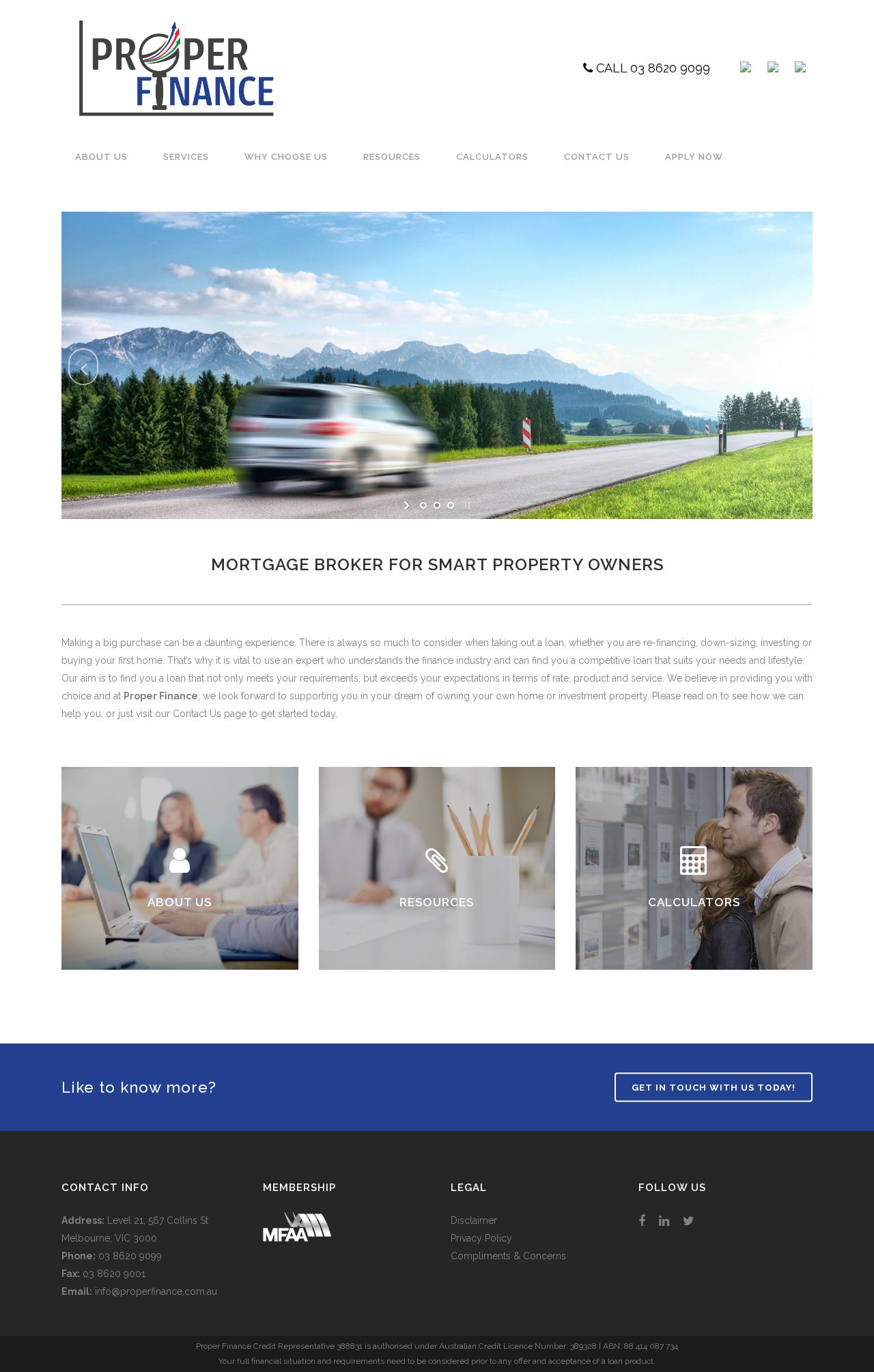 1. Proper Finance, Australia website