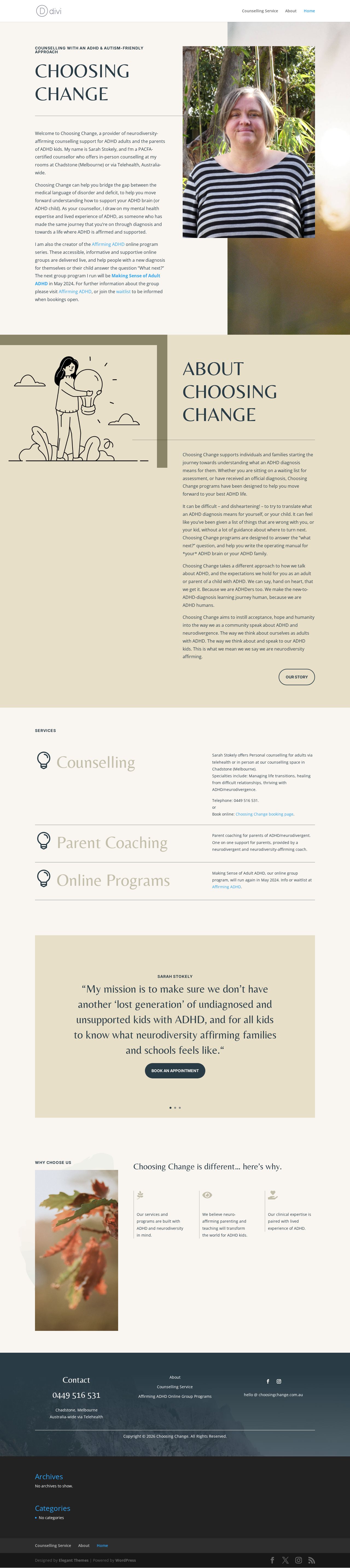 Counselling Sydney CBD - choosingchange website