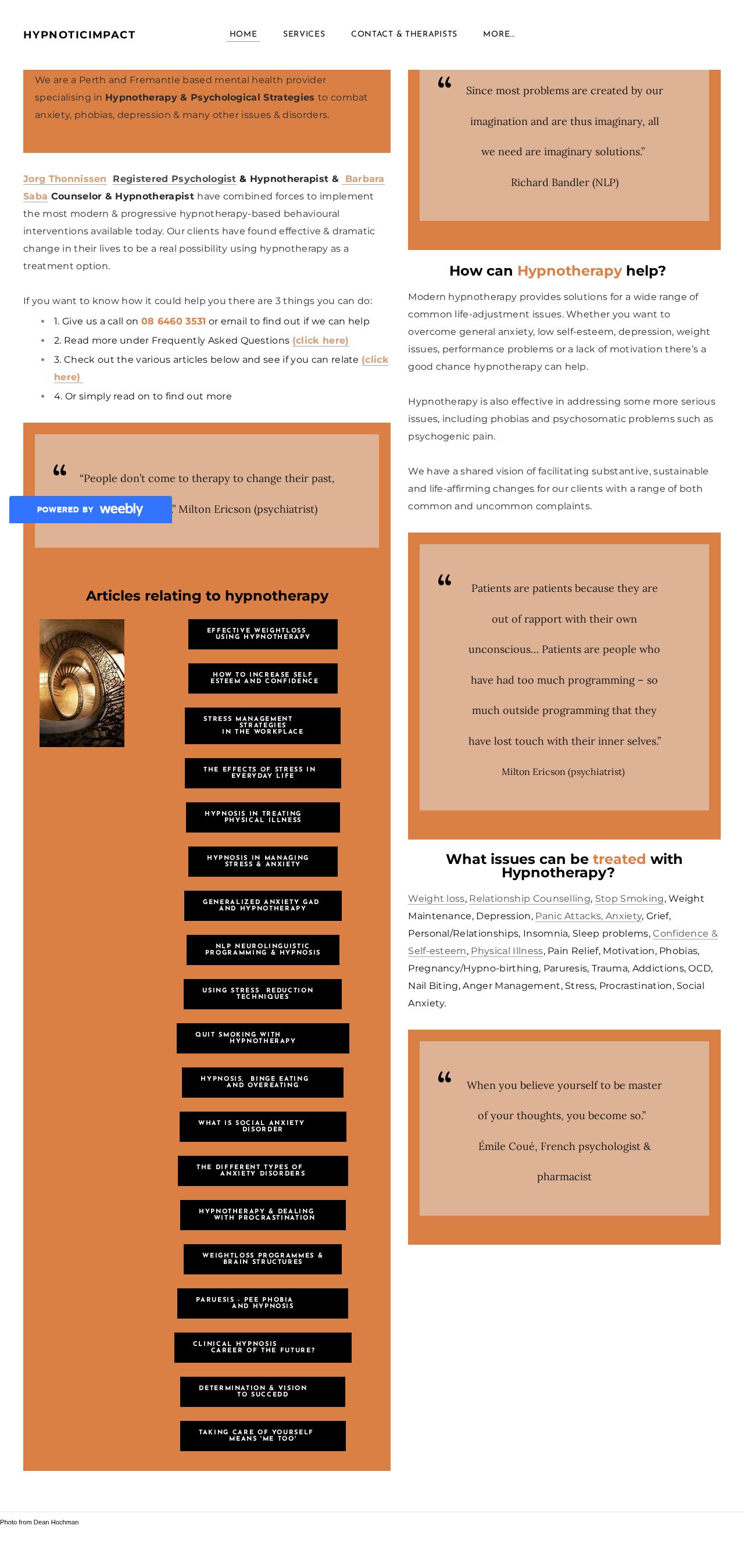 Hypnotic Impact website