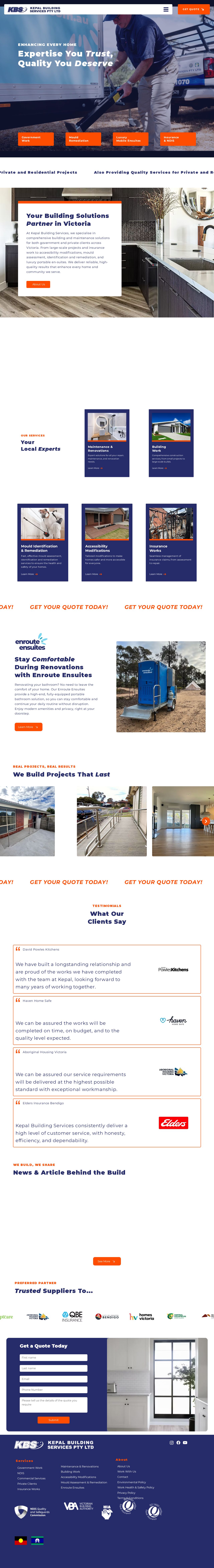 Kepal Building Services website