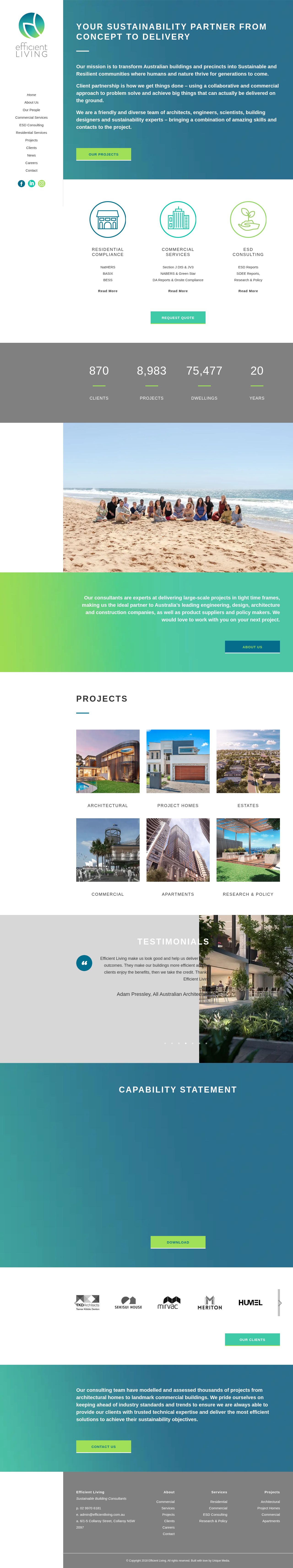Efficient Living Pty Ltd website