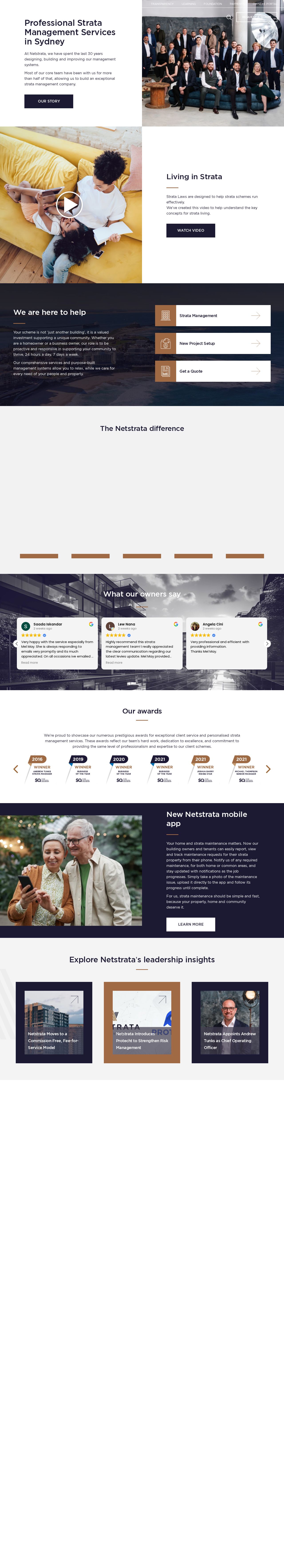 Netstrata website