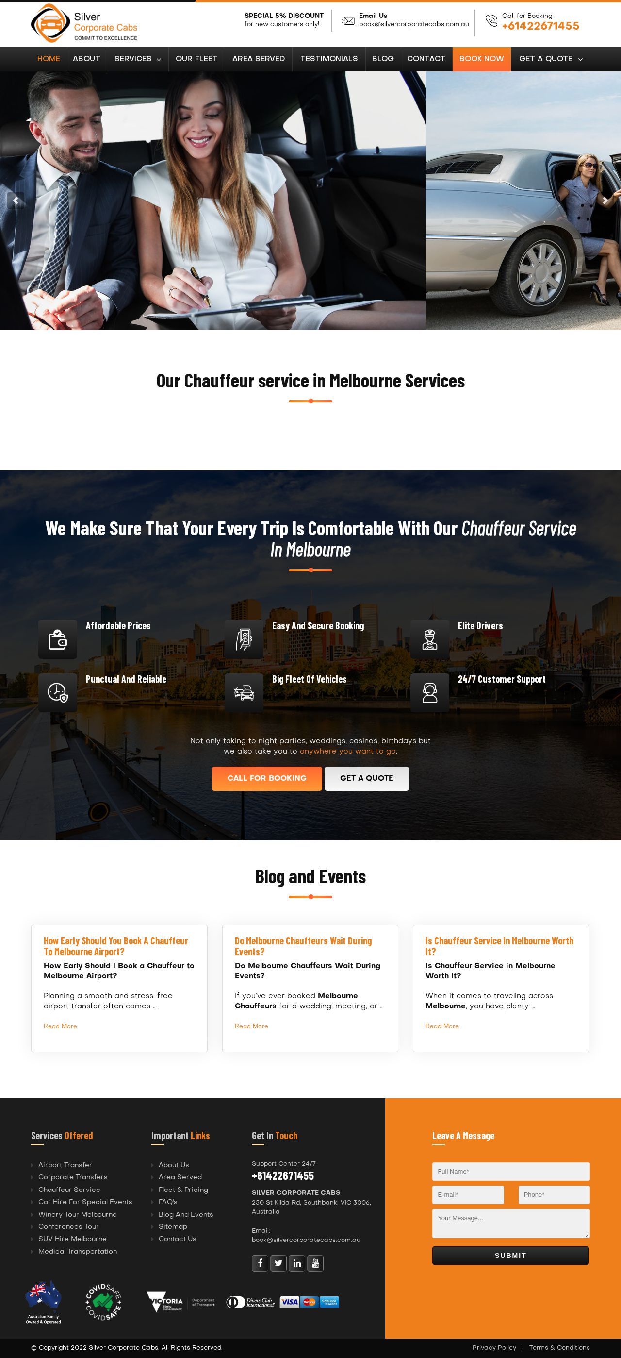 Silver corporate cabs website