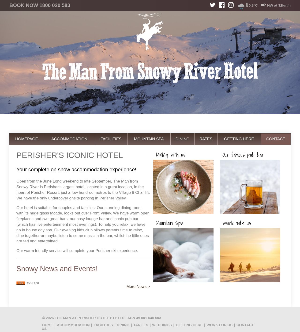 Man From Snowy River Hotel website