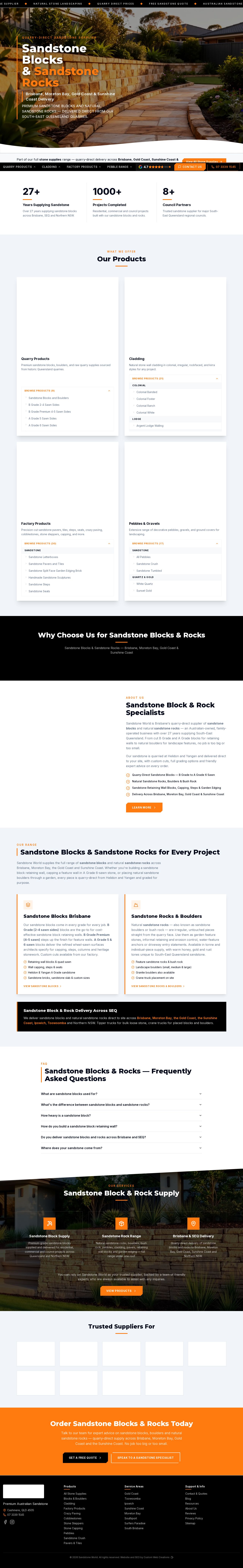 SANDSTONE WORLD BRISBANE website