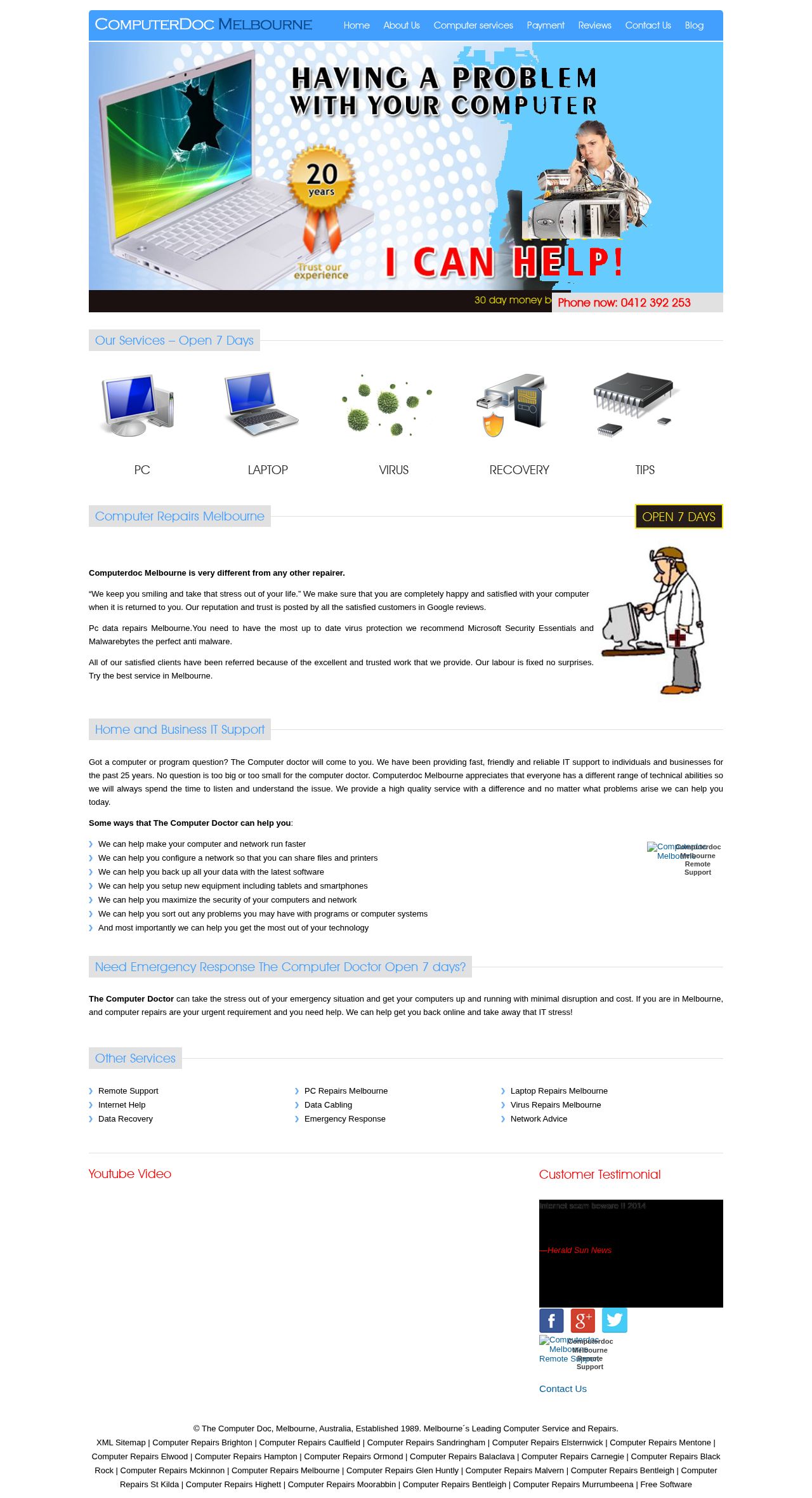 computer repairs melbourne website