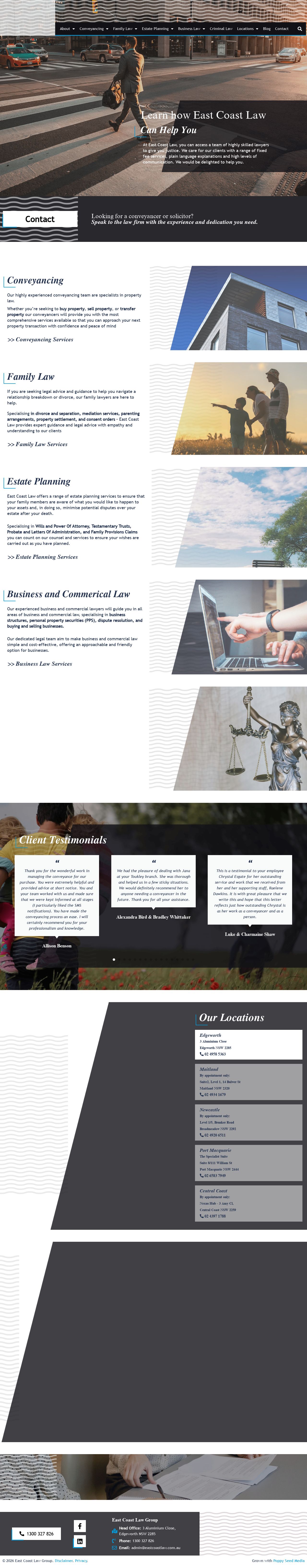 Central Eastcoast Conveyancing website