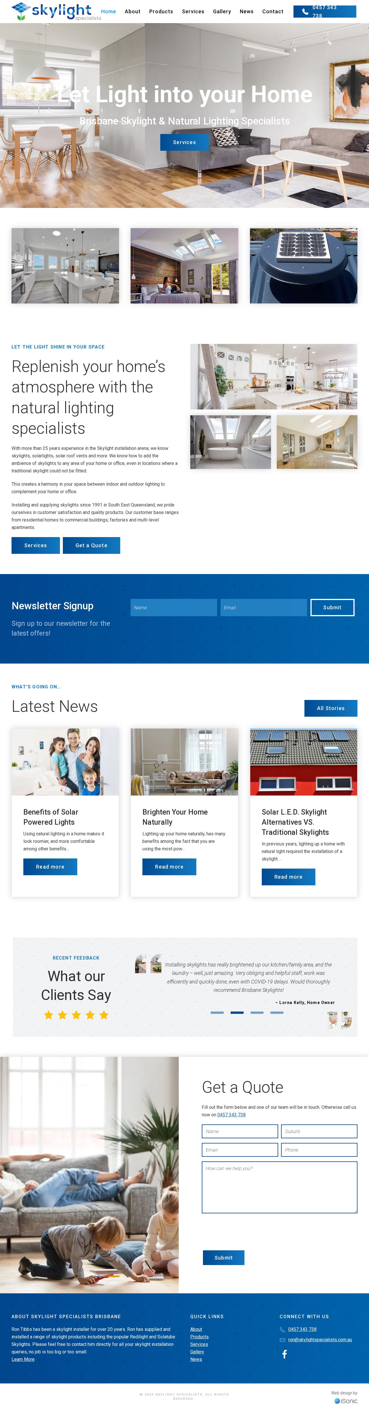 Qld Skylights website