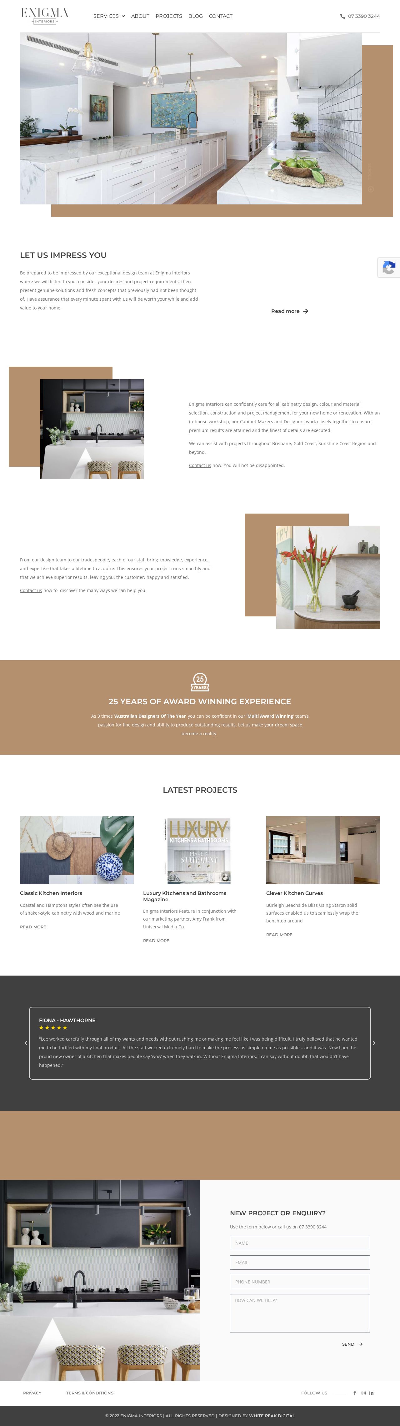 Enigma Interiors website