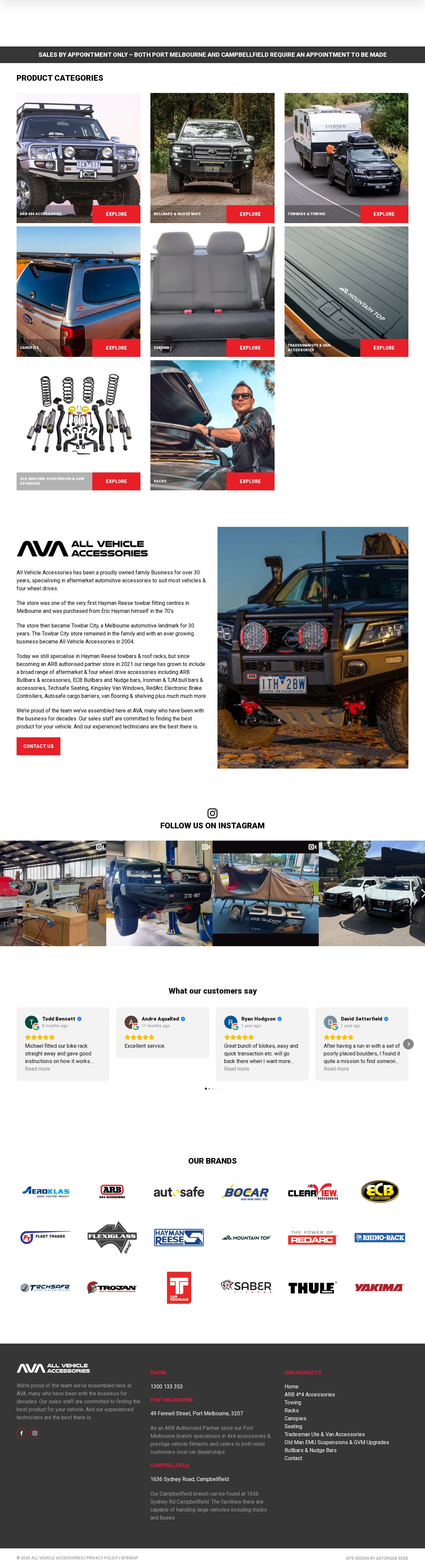All Vehicle Accessories - Towbars, Roofracks, Bullbars website