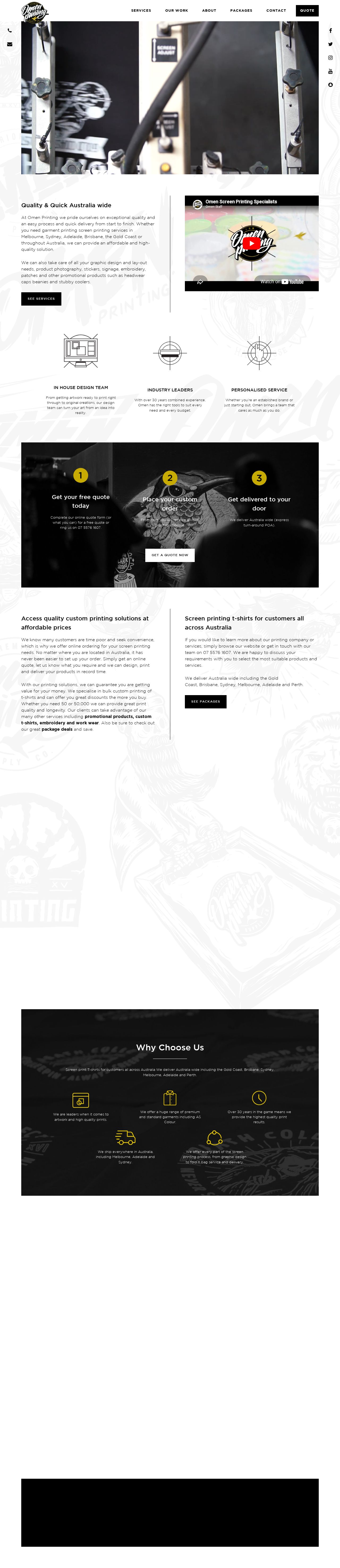 Omen Promotional Printing website