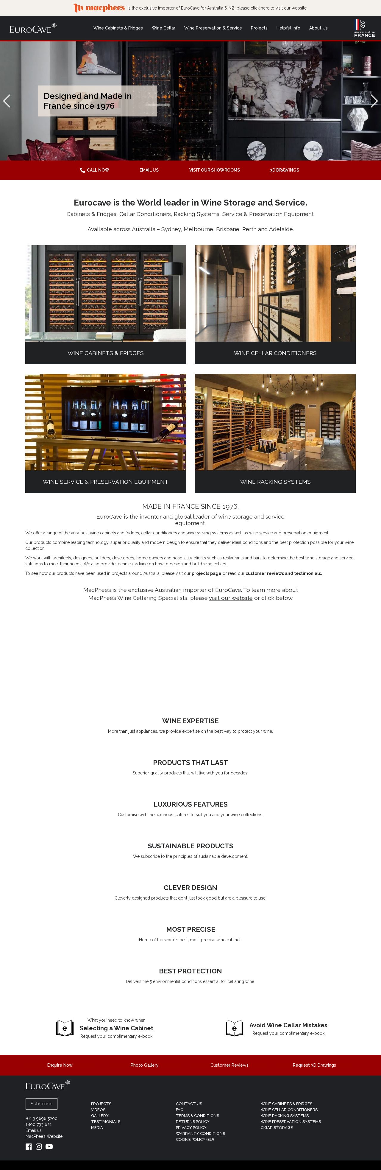 EuroCave Australia website