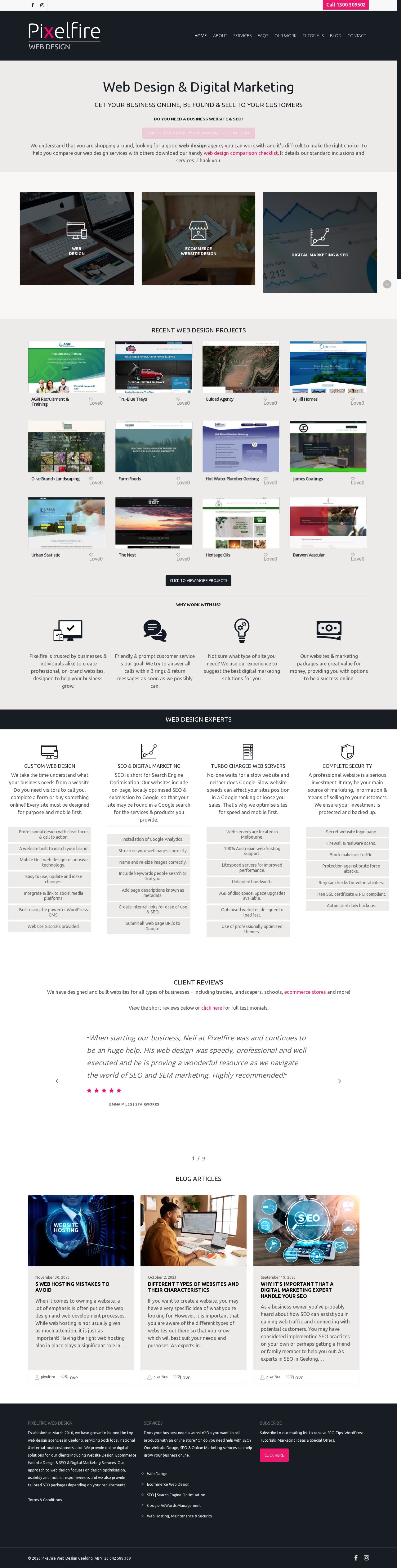 Pixelfire website