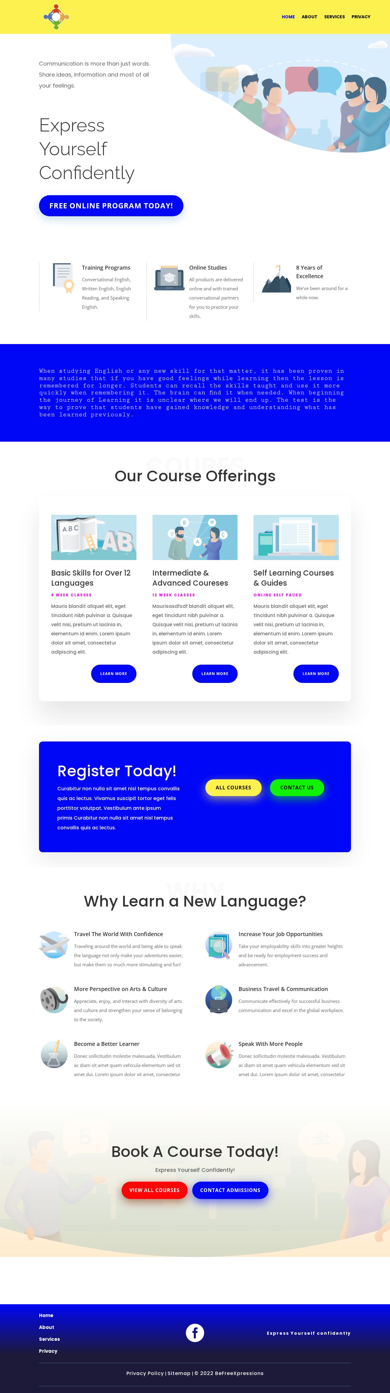 BefreeXpressions Expres Yourself Confidently website