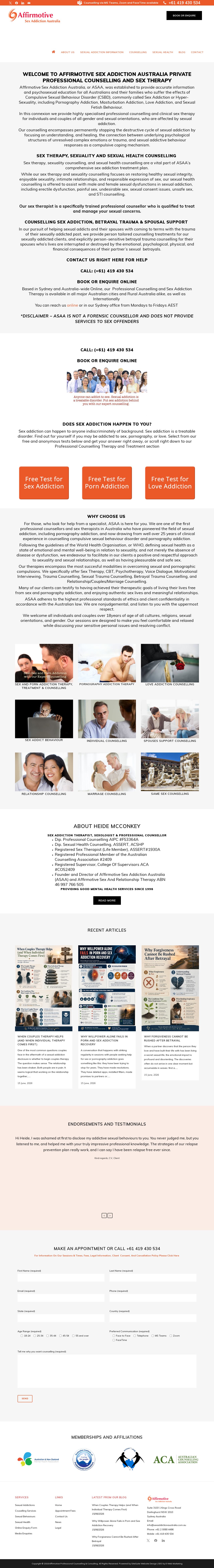 Affirmotive Professional Counselling & Consulting website