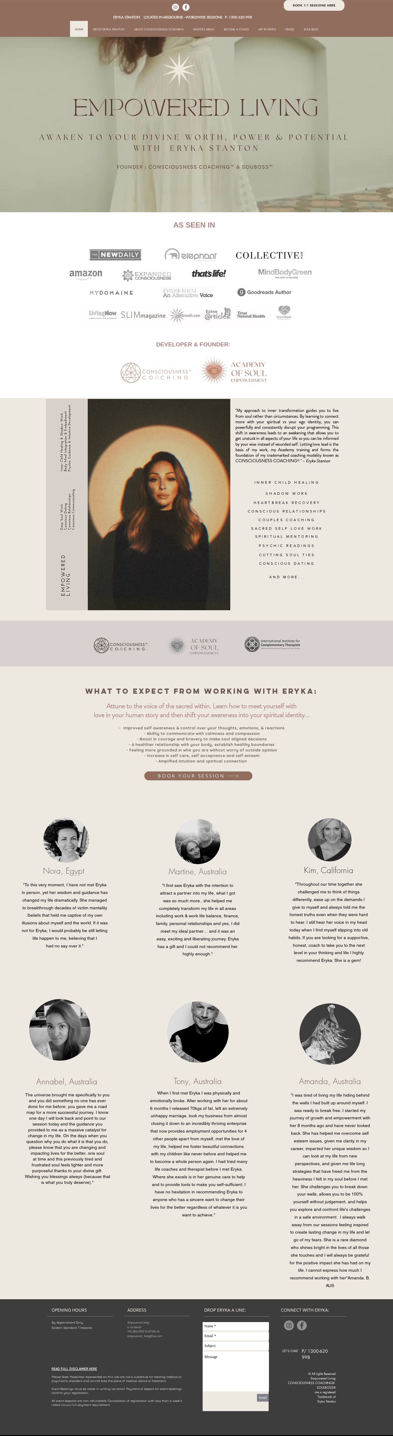 Empowered Living website